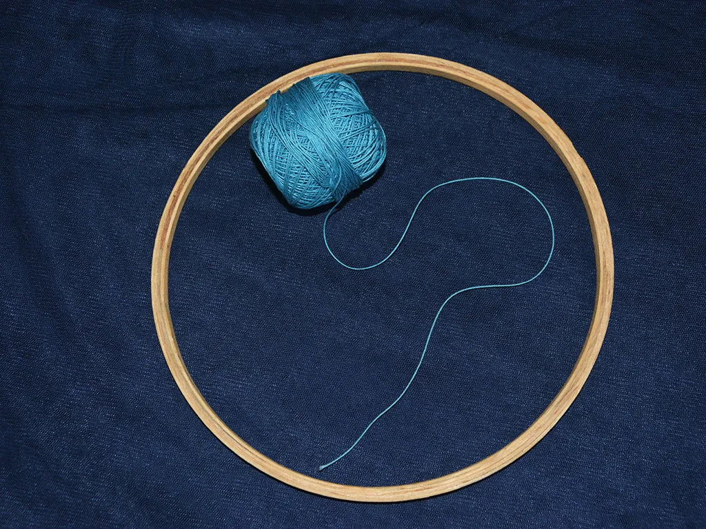 Navy Blue Plain Net Fabric