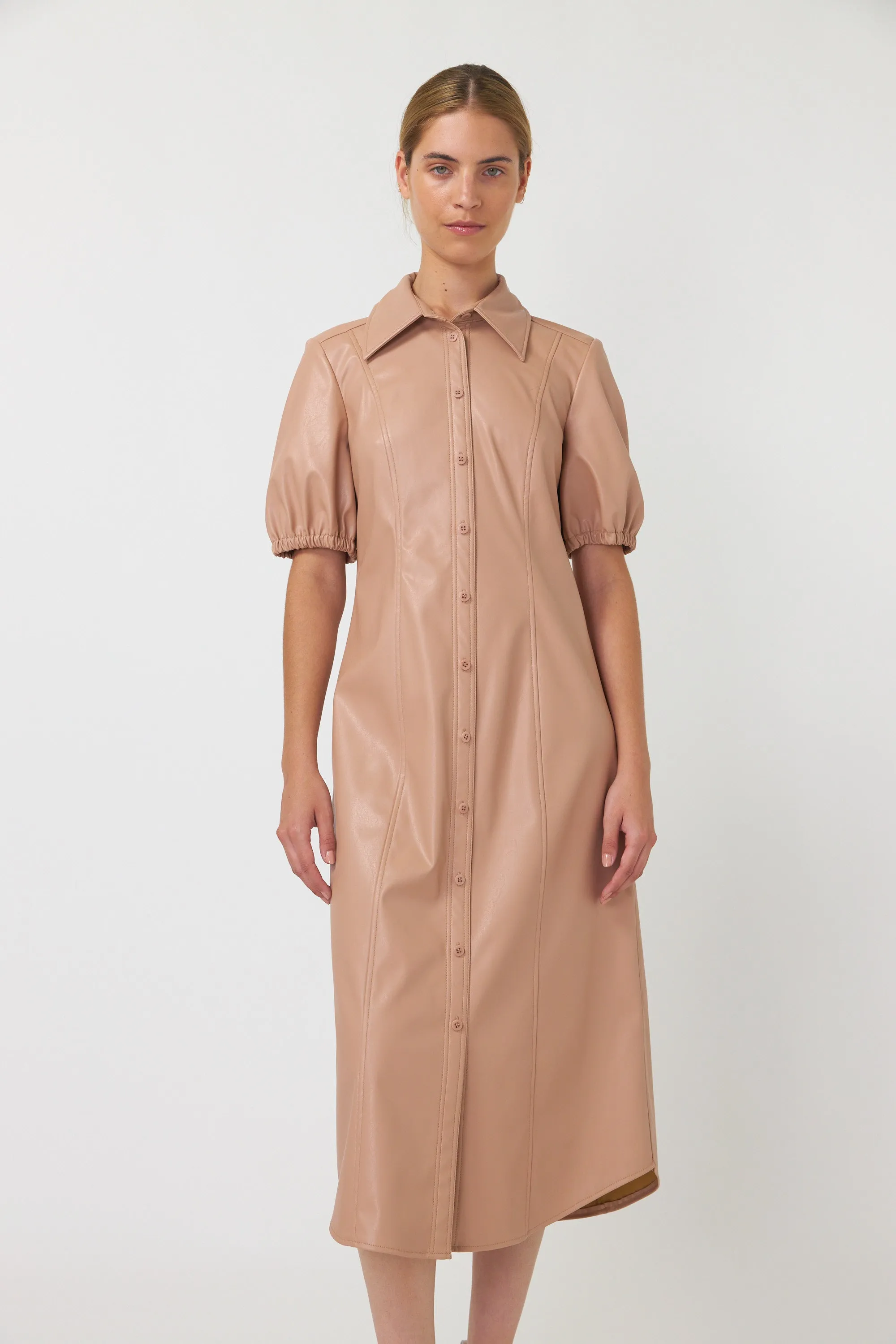 Olive shirt dress