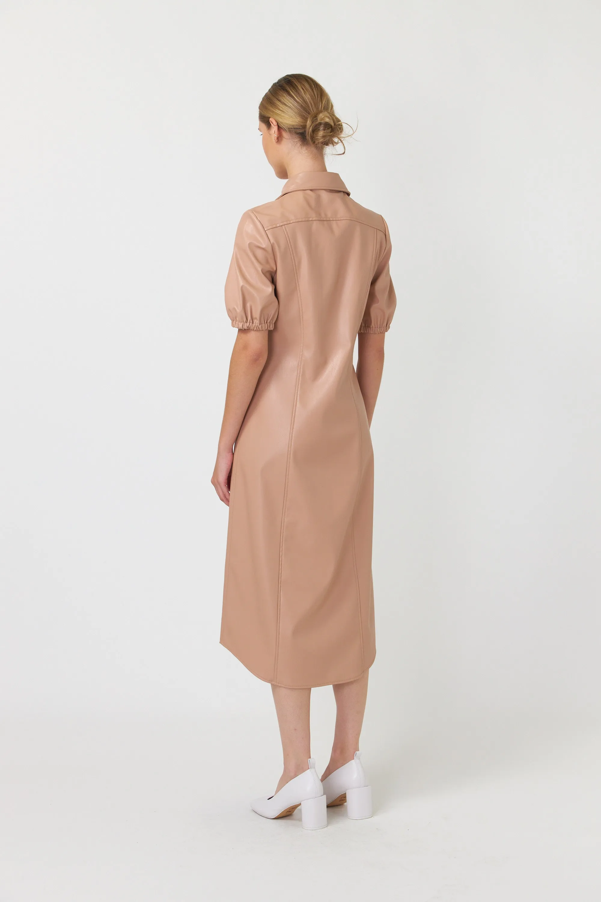 Olive shirt dress
