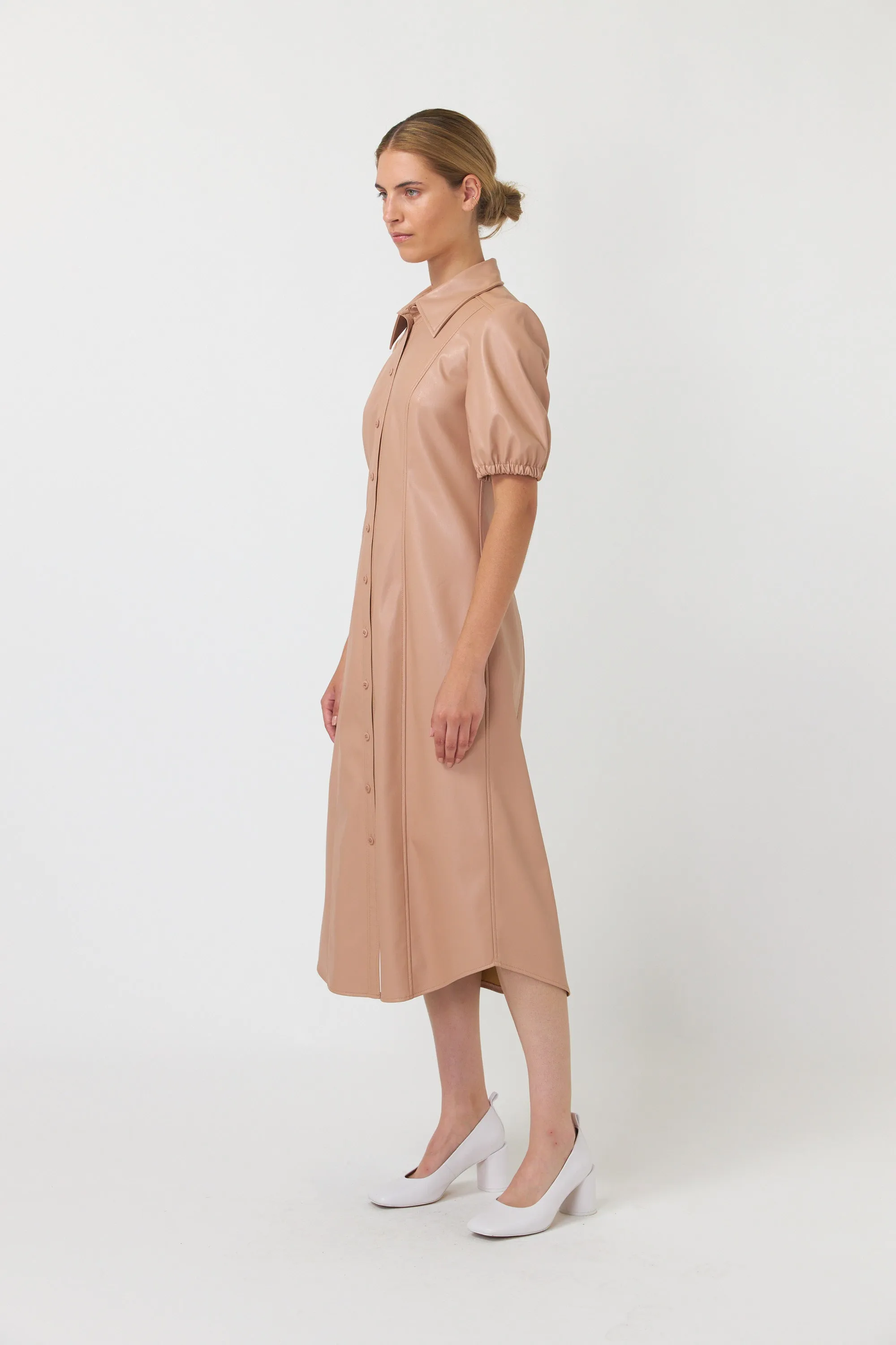 Olive shirt dress