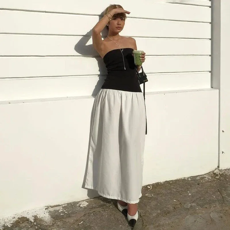 Patchwork Colorful Summer-ready Chic Casual Backless Sensational Maxi Dress