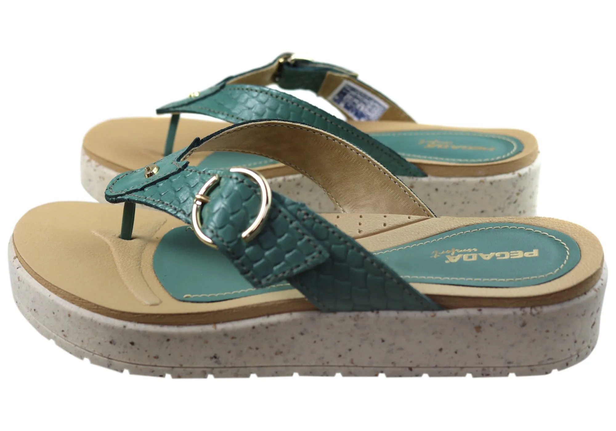 Pegada Explora Womens Comfort Leather Thongs Sandals Made In Brazil