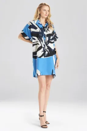 Petal Paint Stroke Caftan Dress