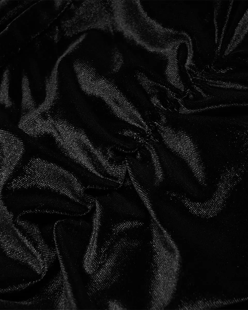 Punk Rave Daily Life Urban Occult Dark Lolita Velvet Mini Dress