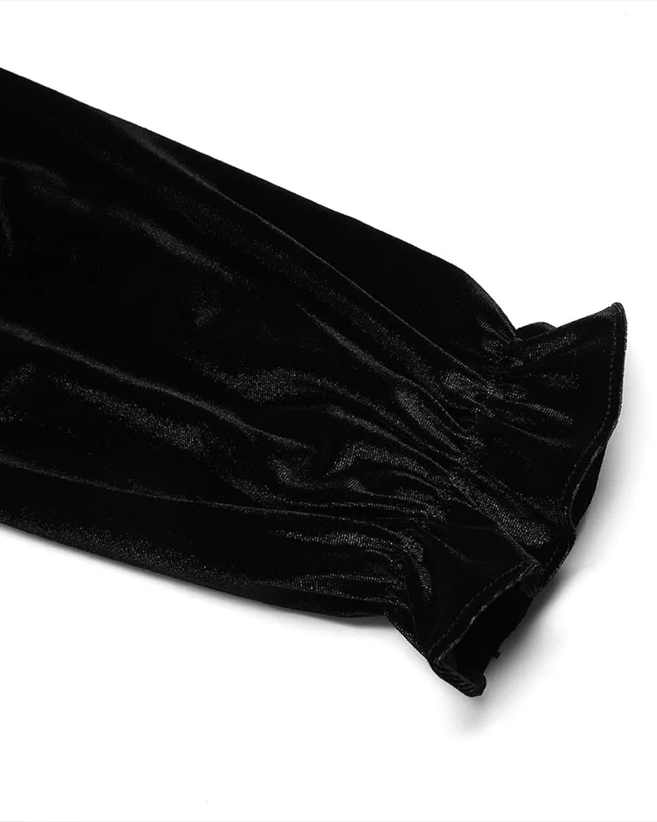 Punk Rave Daily Life Urban Occult Dark Lolita Velvet Mini Dress