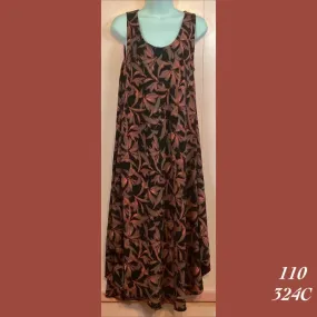 Rainbow Jo Sundress Resort Wear Floral Print Midi Dress - 110 - 324C
