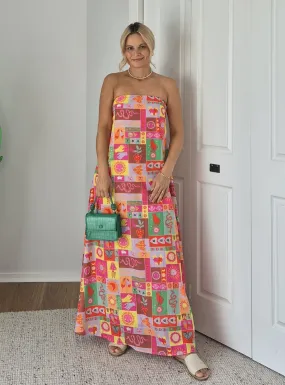 S & L STRAPLESS MAXI DRESS