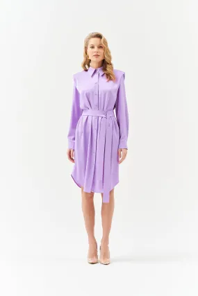 SHIRT DRESS IN LILAC