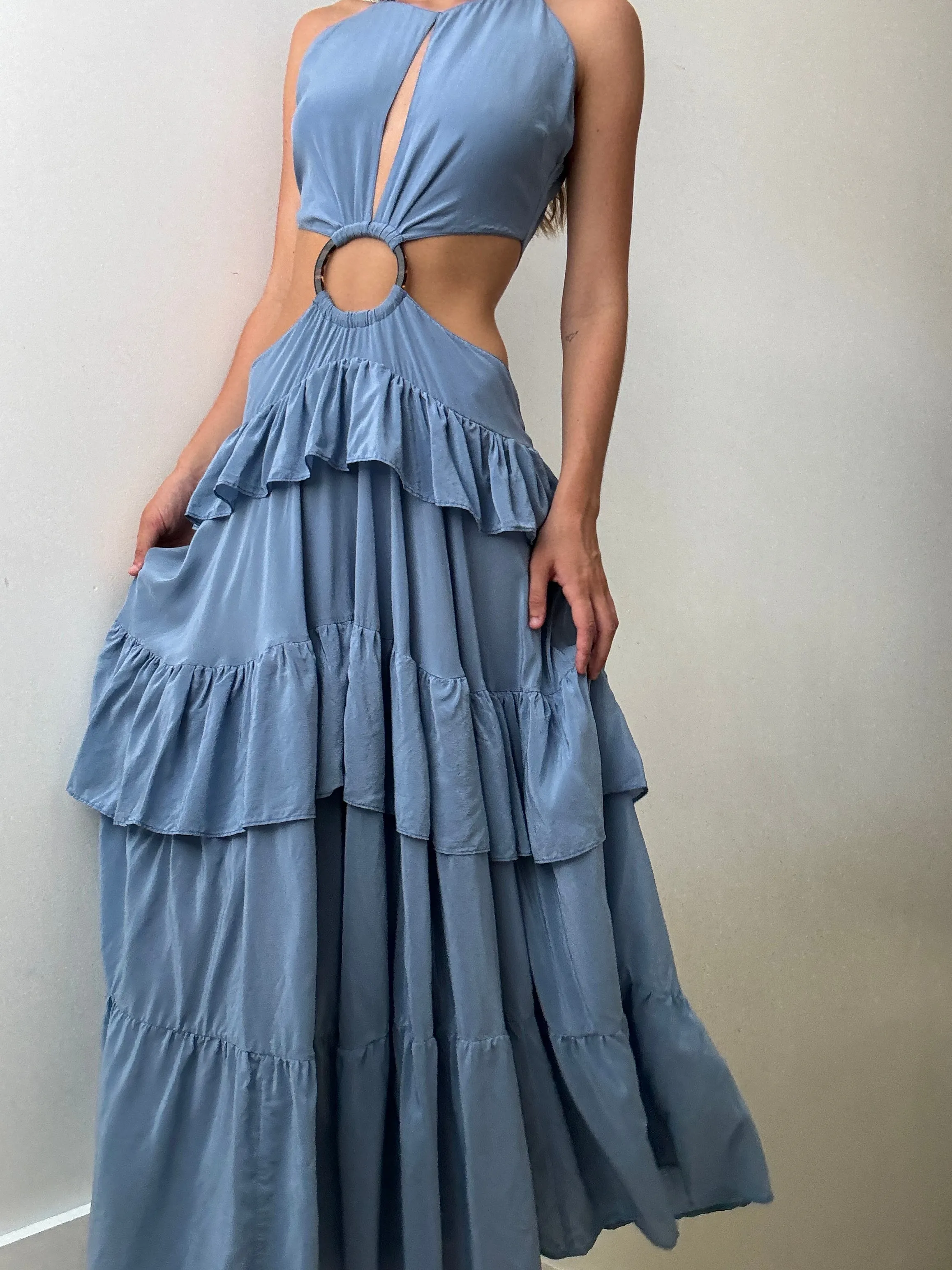 Silk Lily Maxi Dress