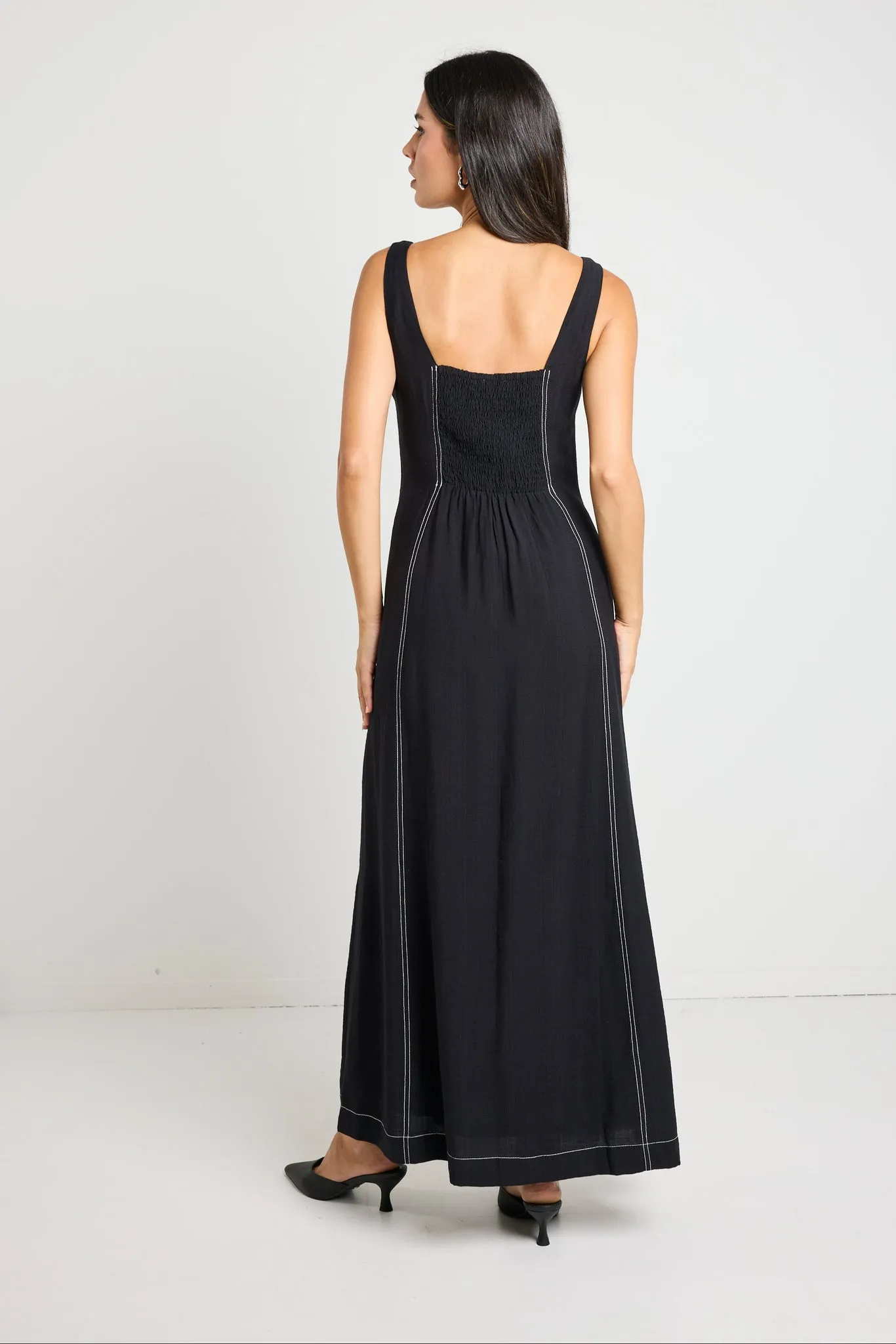 STORIES BE TOLD INDEX SLEEVELESS SQUARE NECK CONTRAST MAXI DRESS