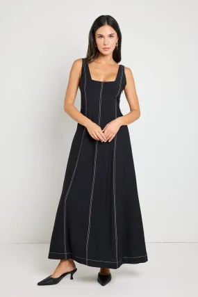 STORIES BE TOLD INDEX SLEEVELESS SQUARE NECK CONTRAST MAXI DRESS
