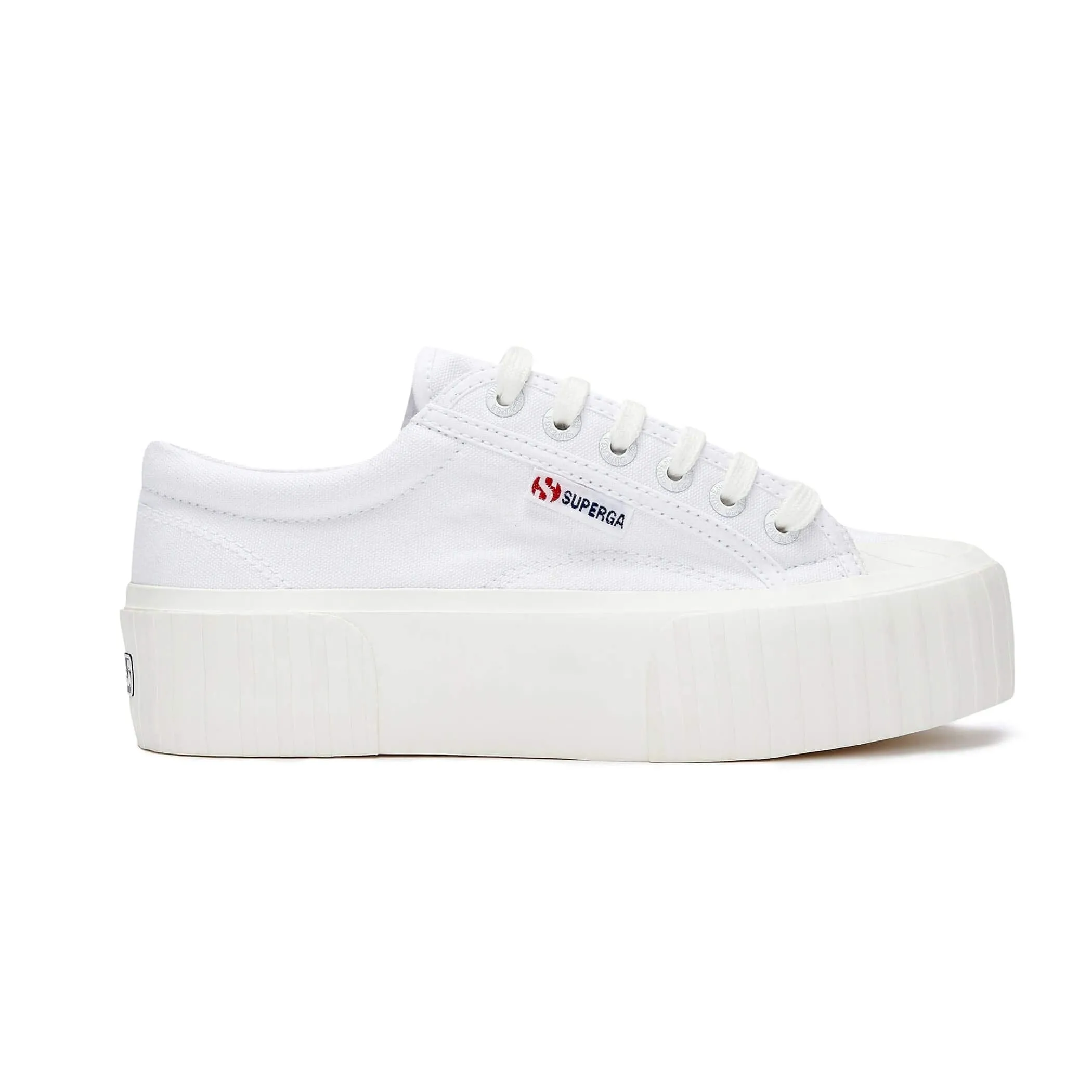 Superga 2631 Stripe Platform - White Avorio
