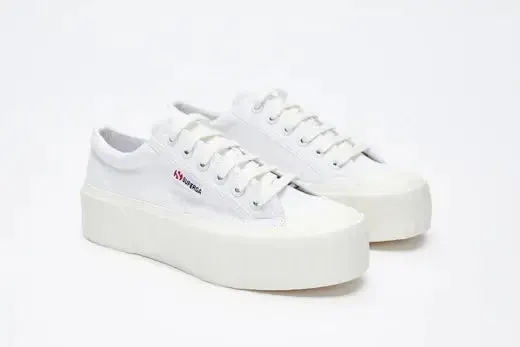 Superga 2631 Stripe Platform - White Avorio