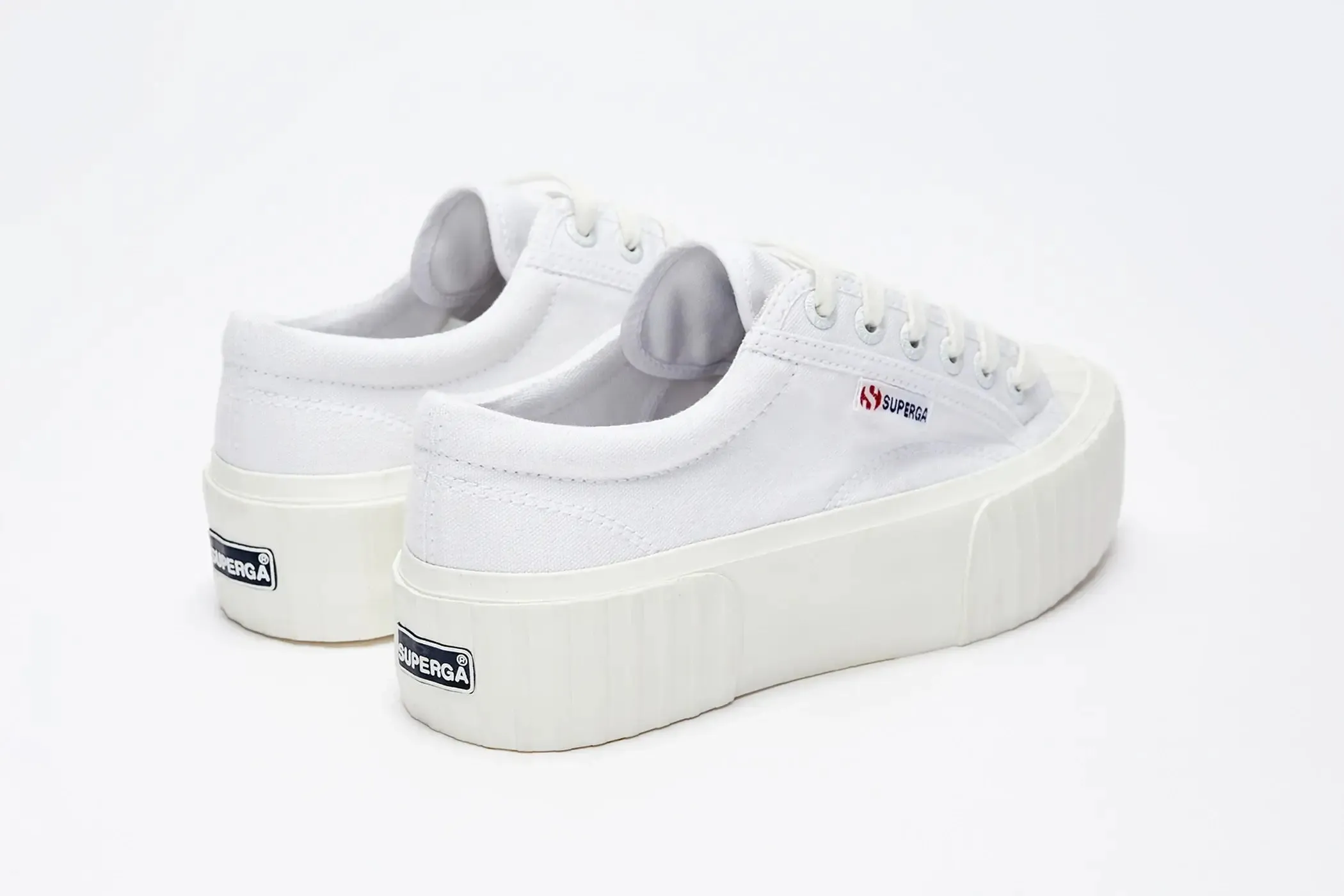 Superga 2631 Stripe Platform - White Avorio