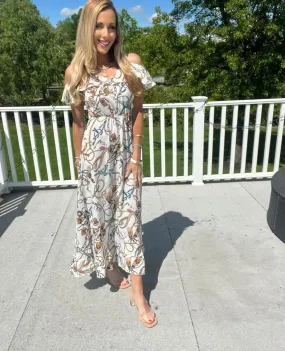 Sweetheart Cold-Shoulder Midi Dress