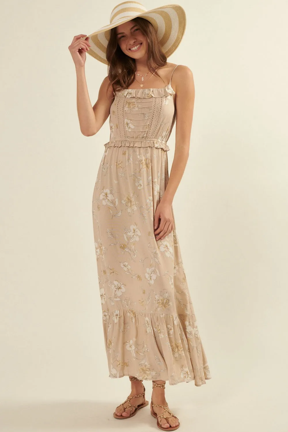 The Helena Pleated Maxi Dress