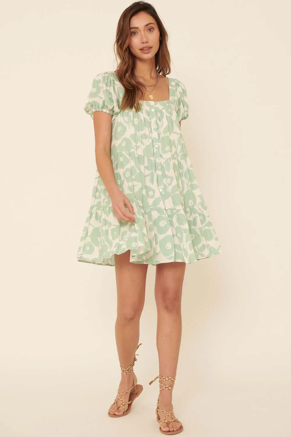 The Mae Puff Sleeve Mini Dress