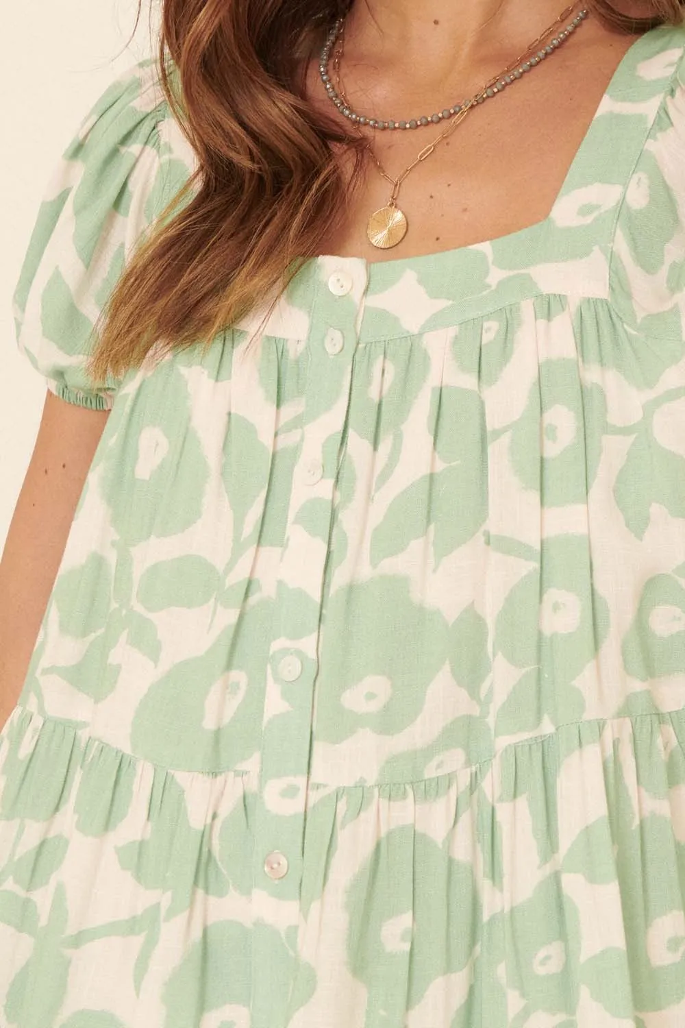 The Mae Puff Sleeve Mini Dress