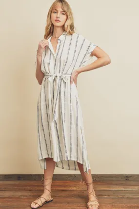 The Paloma Striped Shirt Dress