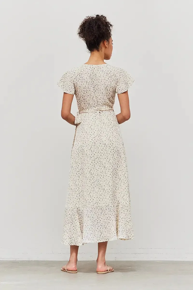 The Viviana Ruffle Hem Wrap Dress