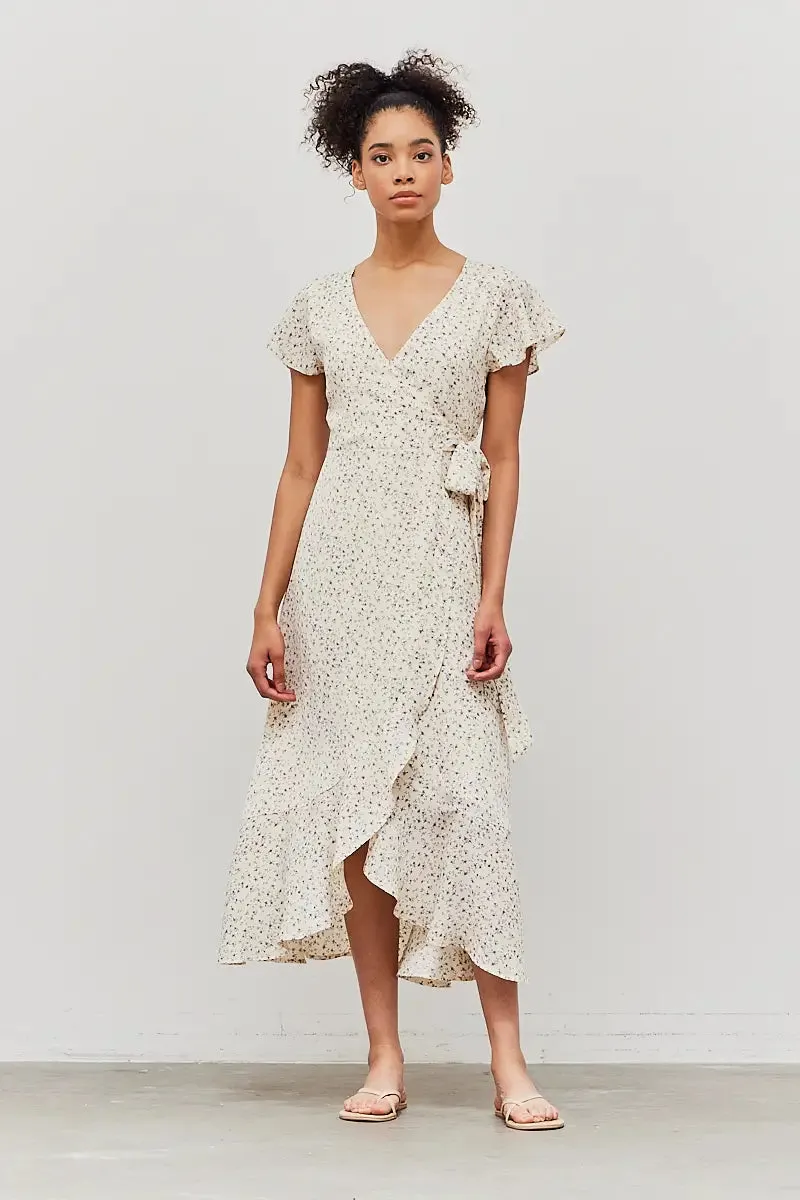 The Viviana Ruffle Hem Wrap Dress