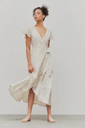 The Viviana Ruffle Hem Wrap Dress