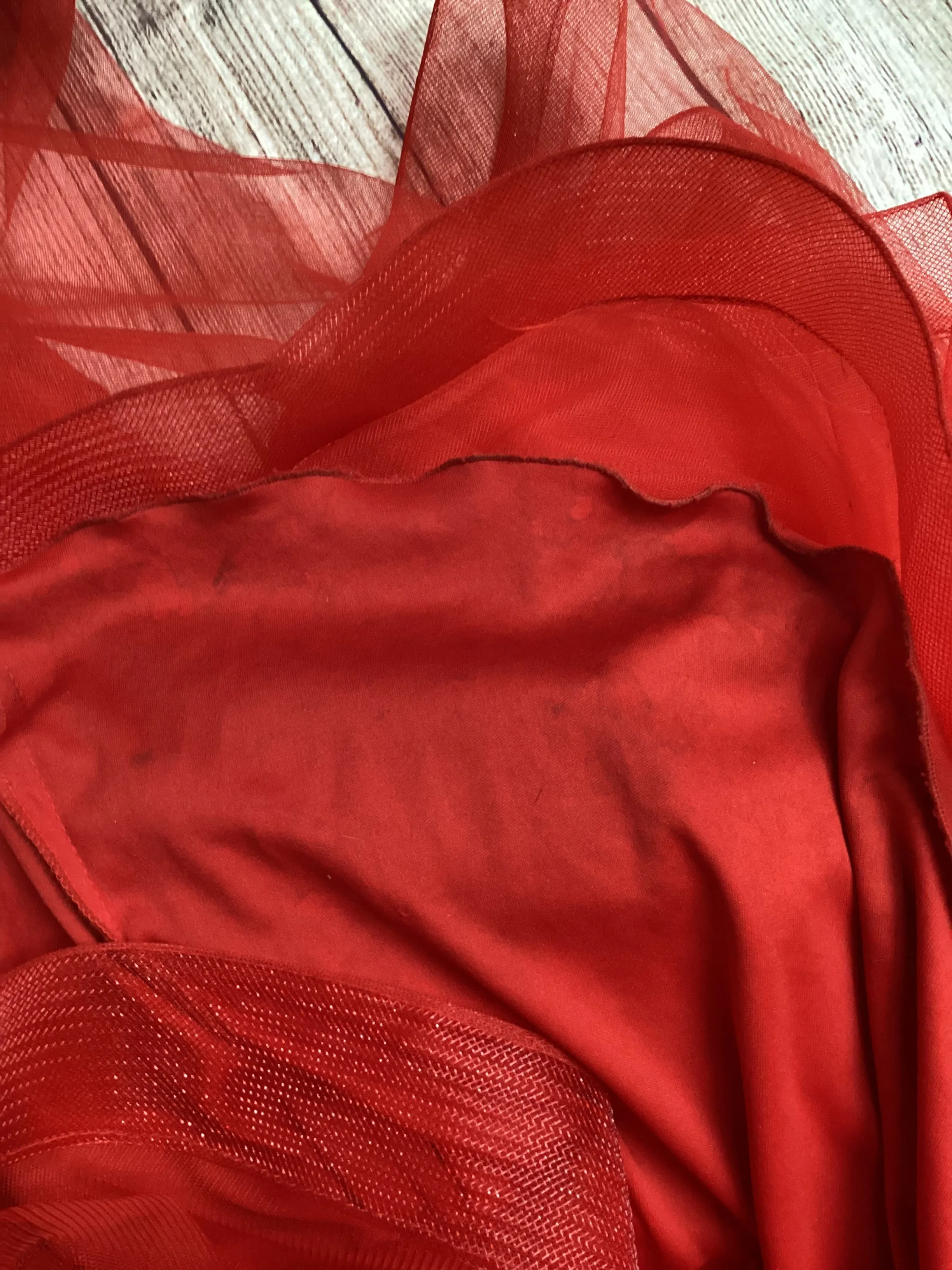 Tiffanys Red Dominique Sequin Tulle Dress Size 2