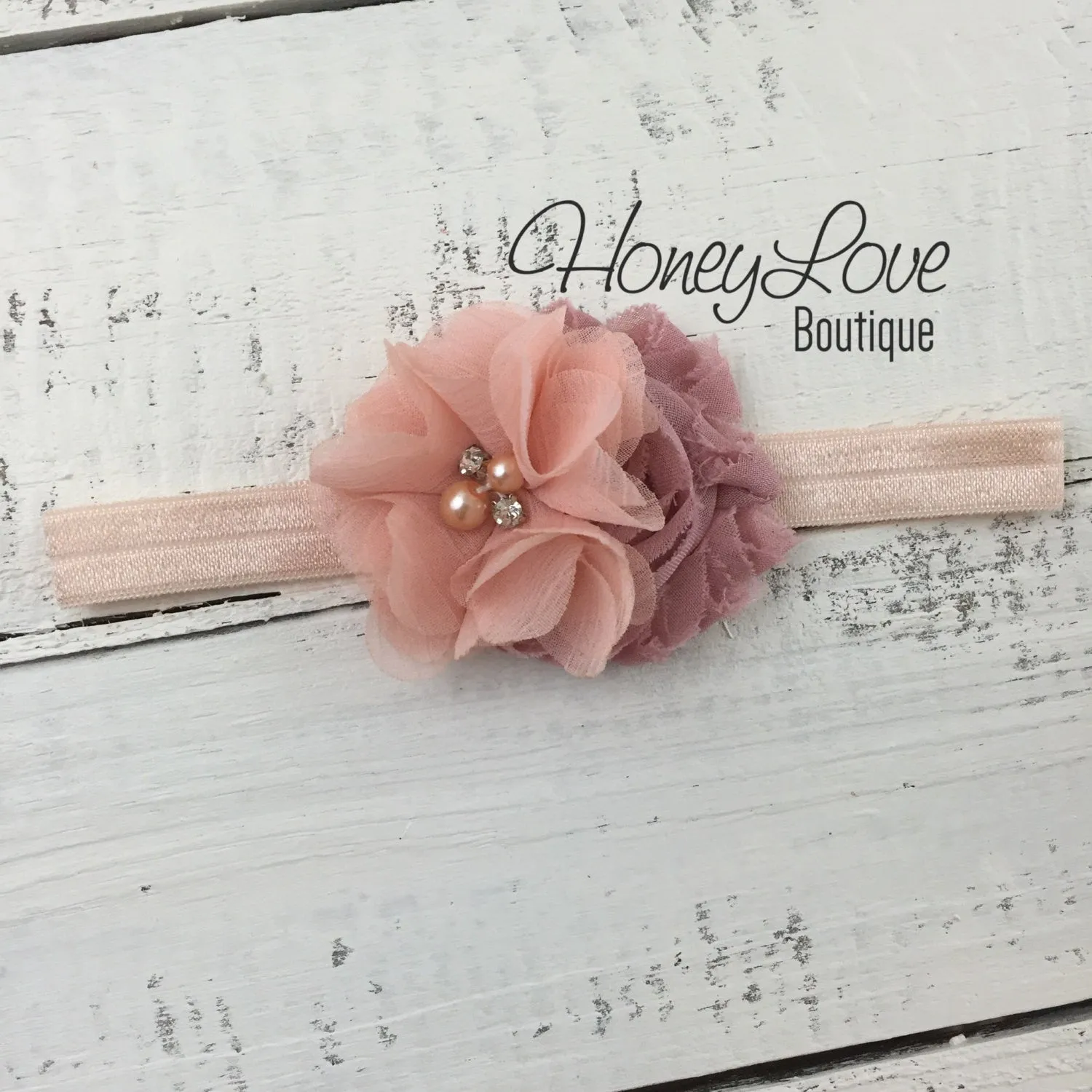TWIN GIRLS! Peach and Vintage Pink ruffle bottom bloomers and matching headbands