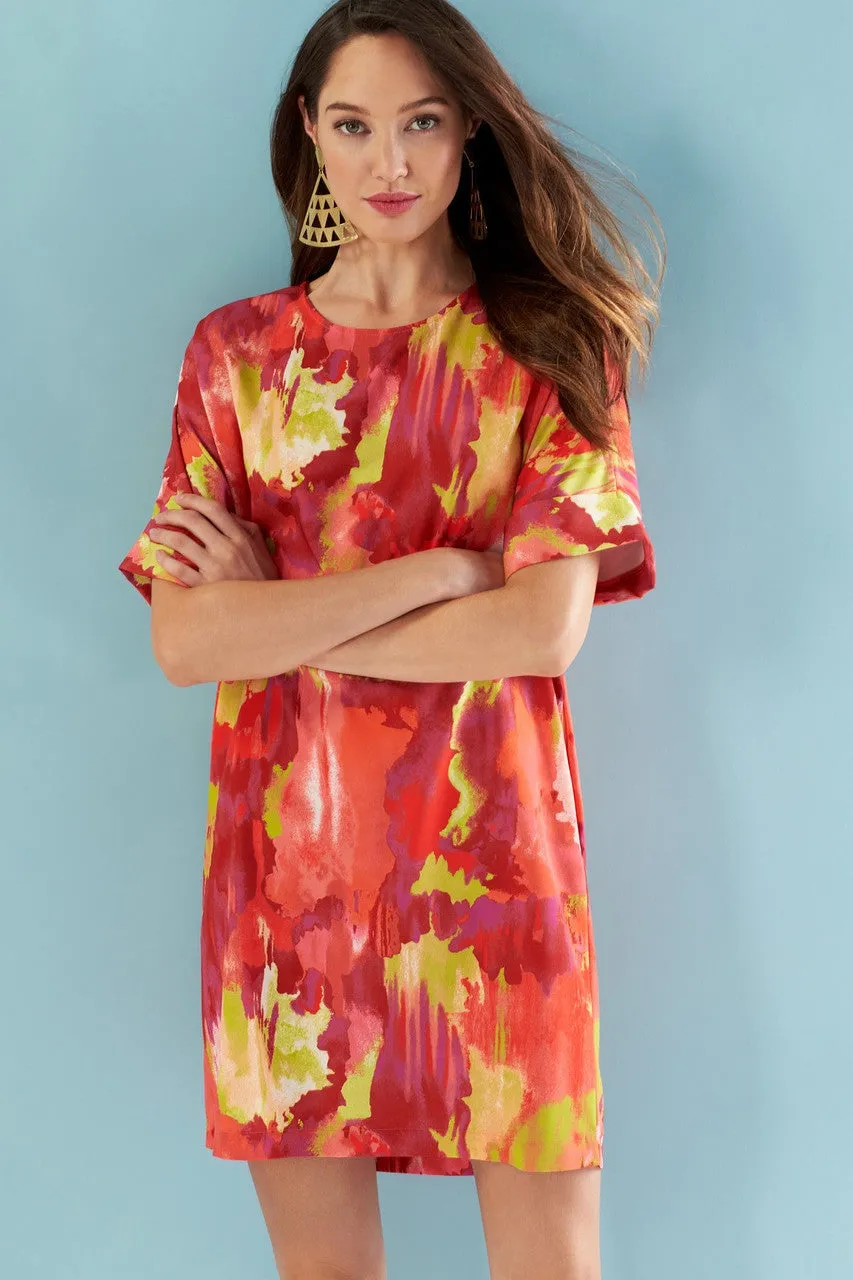 Watercolor T-Shirt Dress